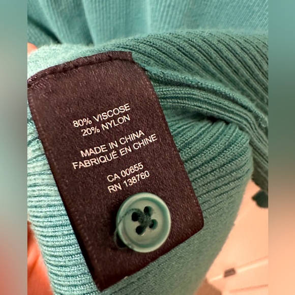 GUC GREEN LONG BUTTON DOWN RIBBED CARDIGAN SWEATER DRESS - Picture 5 of 7